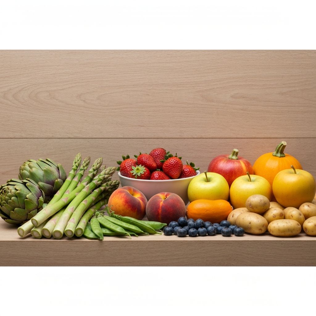 Sezonowe świeże produkty w różnych porach roku